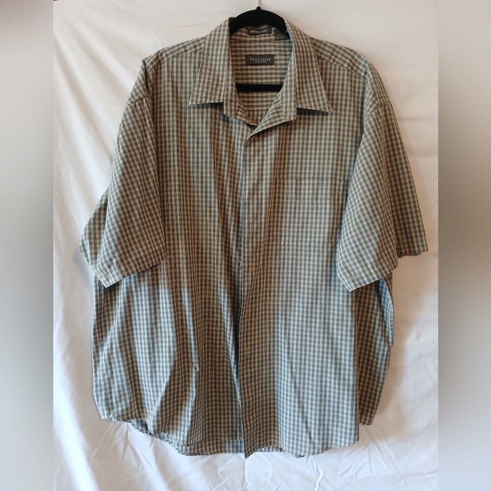 Van Heusen Men's Green Checkered Shirt